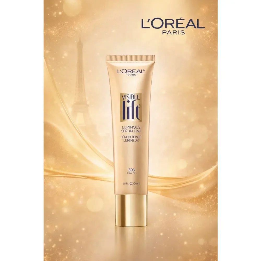 L'Oreal Visible Lift Luminous Serum Tint 803 Gold Sheer Radiant Hydrating